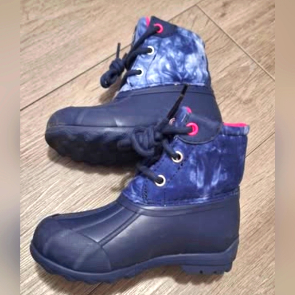 Sperry Saltwater Duck Boots Toddler - Kids Size 8 Lace Up Ankle Blue Pink Unisex